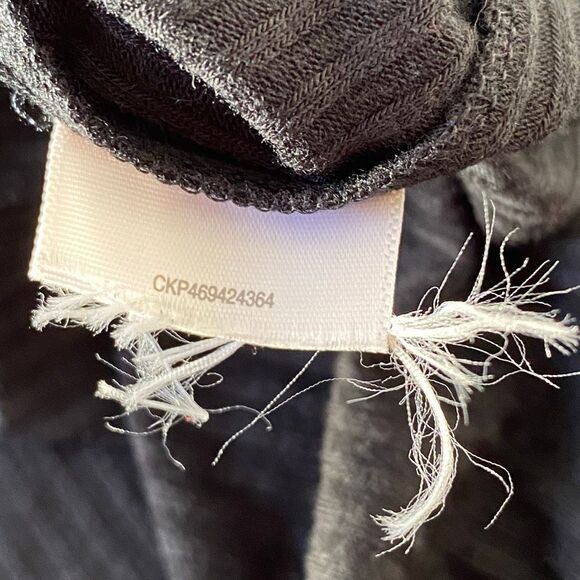 Madewell Black Ribbed Mock Neck Long Sleeve Crop Top Women’s M - Picture 6 of 6